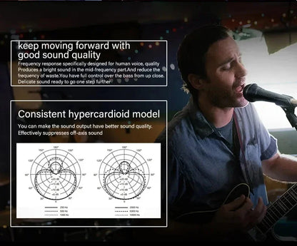 Micrófono dinámico supercardioide de METAL BETA 58A para cantar en escenario, micrófono profesional con cable para Karaoke, BBOX, grabación Vocal