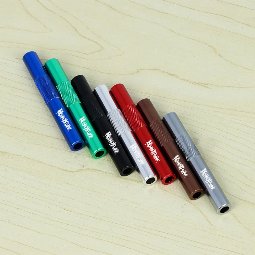 7pcs Aluminum Metal Tube Hose Tube colorful bag Pen Style Smoking Accessories Wholesale Custom Logo