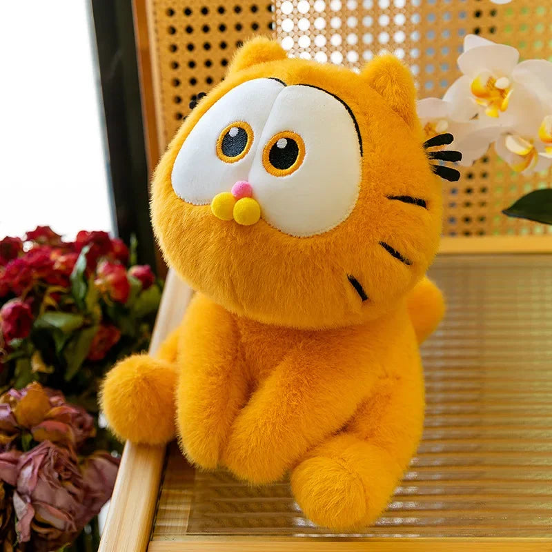 Muñeco de peluche Kawaii Garfield, juguete suave de gato feo, decoración de habitación, regalo de cumpleaños, figura de Anime, 25-55cm