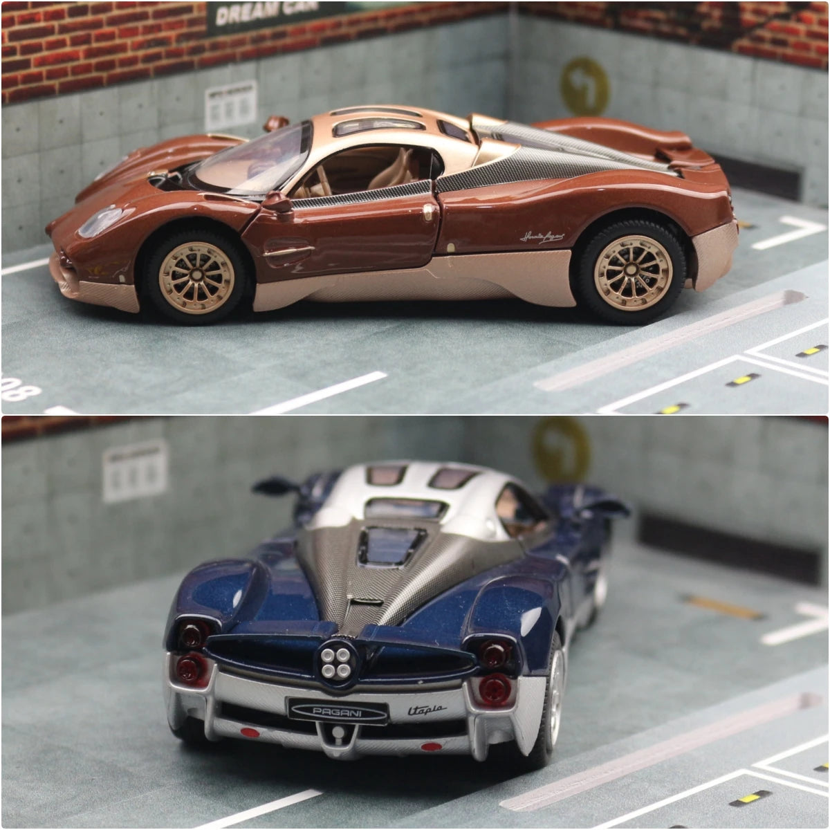 Pagani Utopia-Coche de juguete modelo CCA 1:32 para niños, juguete en Miniatura de Metal fundido a presión, Colección Super Sport Sound & Light, regalo para niños, 1/32