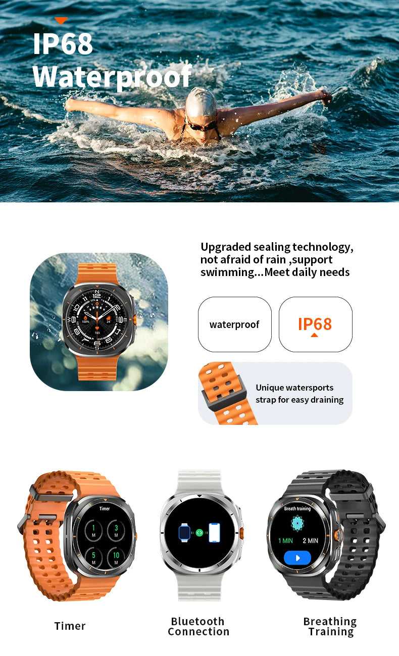 Compass-reloj inteligente Z7 ultra para niños, pulsera resistente al agua IP68 con batería de 300mah, bandas duales de aleación, aplicación RDFIT