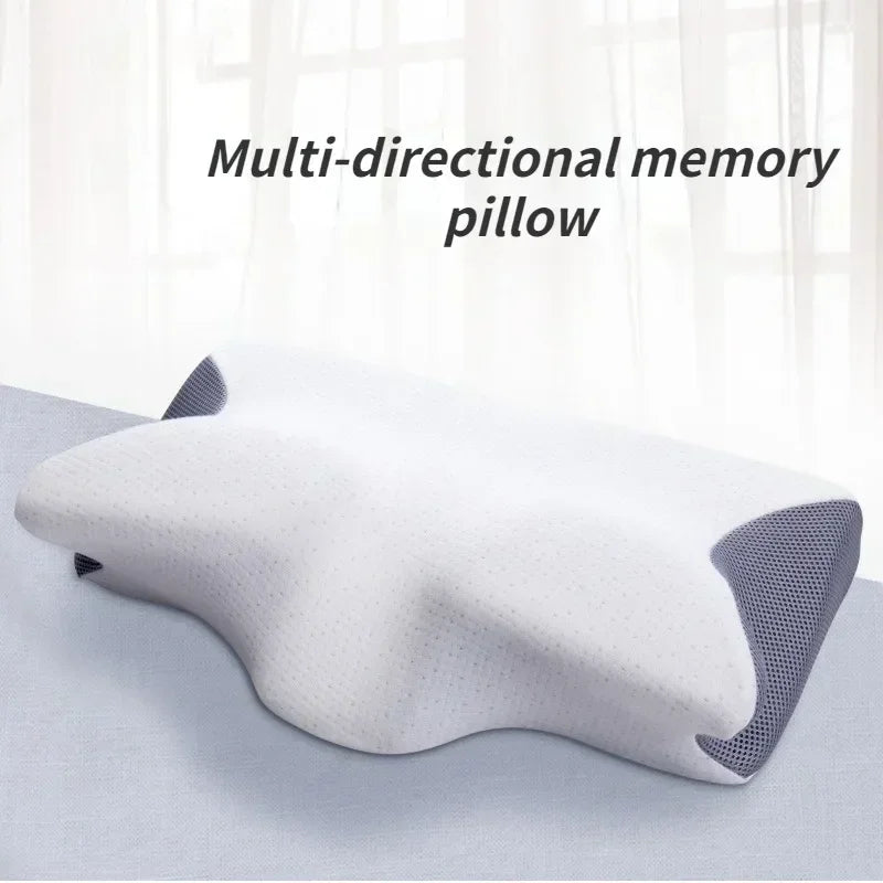 Funda de almohada cervical con forma de mariposa, funda de almohada suave y transpirable para cama, adecuada para uso en el hogar, Hotel y Hospital