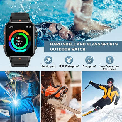 LIGE-Reloj inteligente para hombre y mujer, accesorio de pulsera resistente al agua IP68 con pantalla de 1,95 pulgadas, seguimiento de actividad deportiva y salud