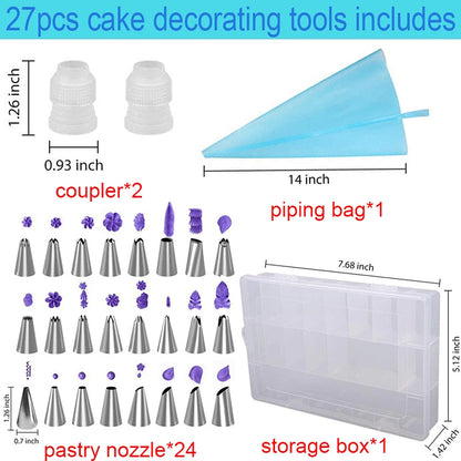 Pastry Socket Cake Nozzles for Confectionery Professional Set Icing Cream Piping Tips Cookies Cupcake Cake Decorating Tool