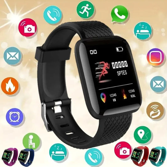 Reloj inteligente multifunción para hombre y mujer, pulsera con control de música, recordatorio de mensajes, pasos deportivos, calorías, D13, despertador, 116Plus