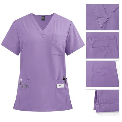 Uniformes médicos unisex para hombres y mujeres, ropa de enfermería, disfraz de belleza, conjuntos de ropa de trabajo para médicos, dentistas, Tops clínicos, Pantalones