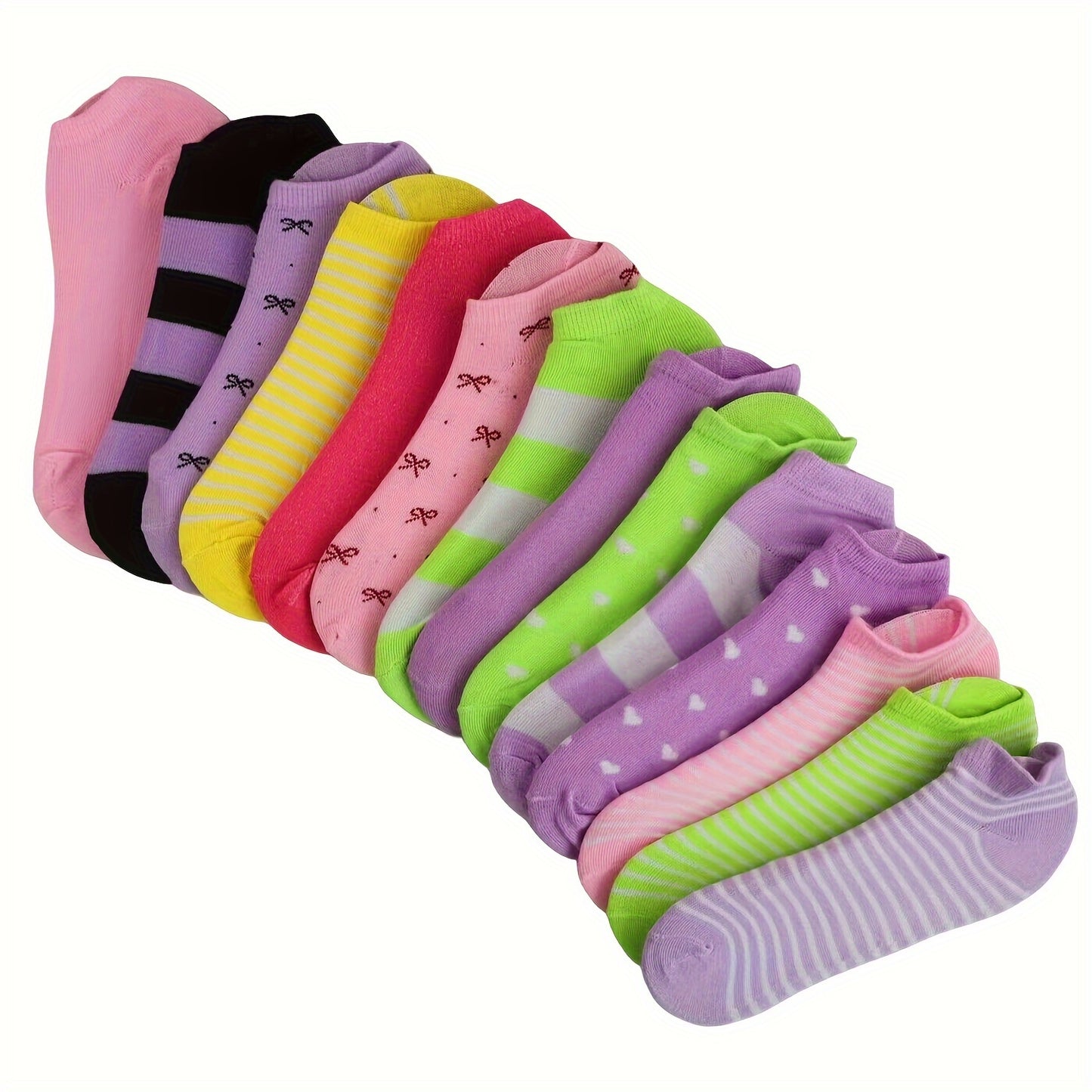 20 pares de calcetines de color caramelo, calcetines tobilleros de corte bajos informales y transpirables, medias y calcetería para mujer