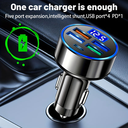 Carga rápida de tu teléfono mientras viajas: cargador de coche PD USB con adaptador USB tipo C