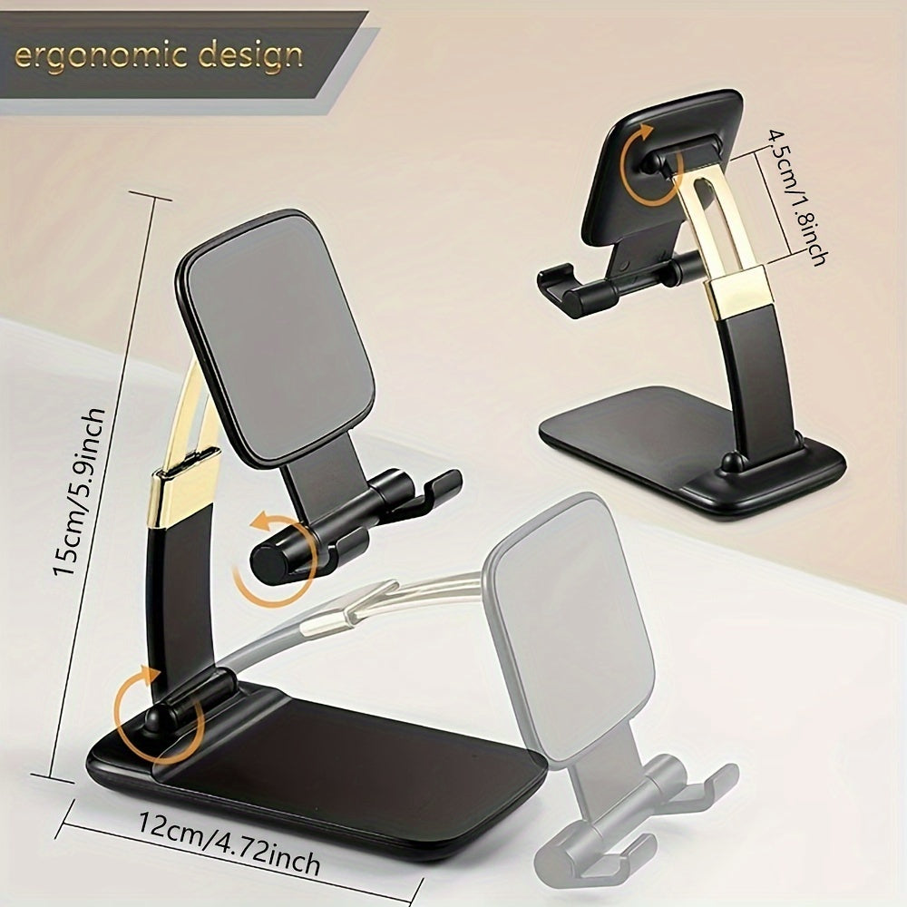 Soporte para teléfono de escritorio, soporte para teléfono plegable de altura ajustable, pequeño y flexible, compatible con cualquier teléfono inteligente - L-311.