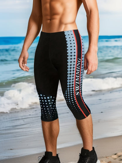 Pantalones Capri de natación para hombre, pantalones de traje de baño, ropa interior para hombre, playa de verano