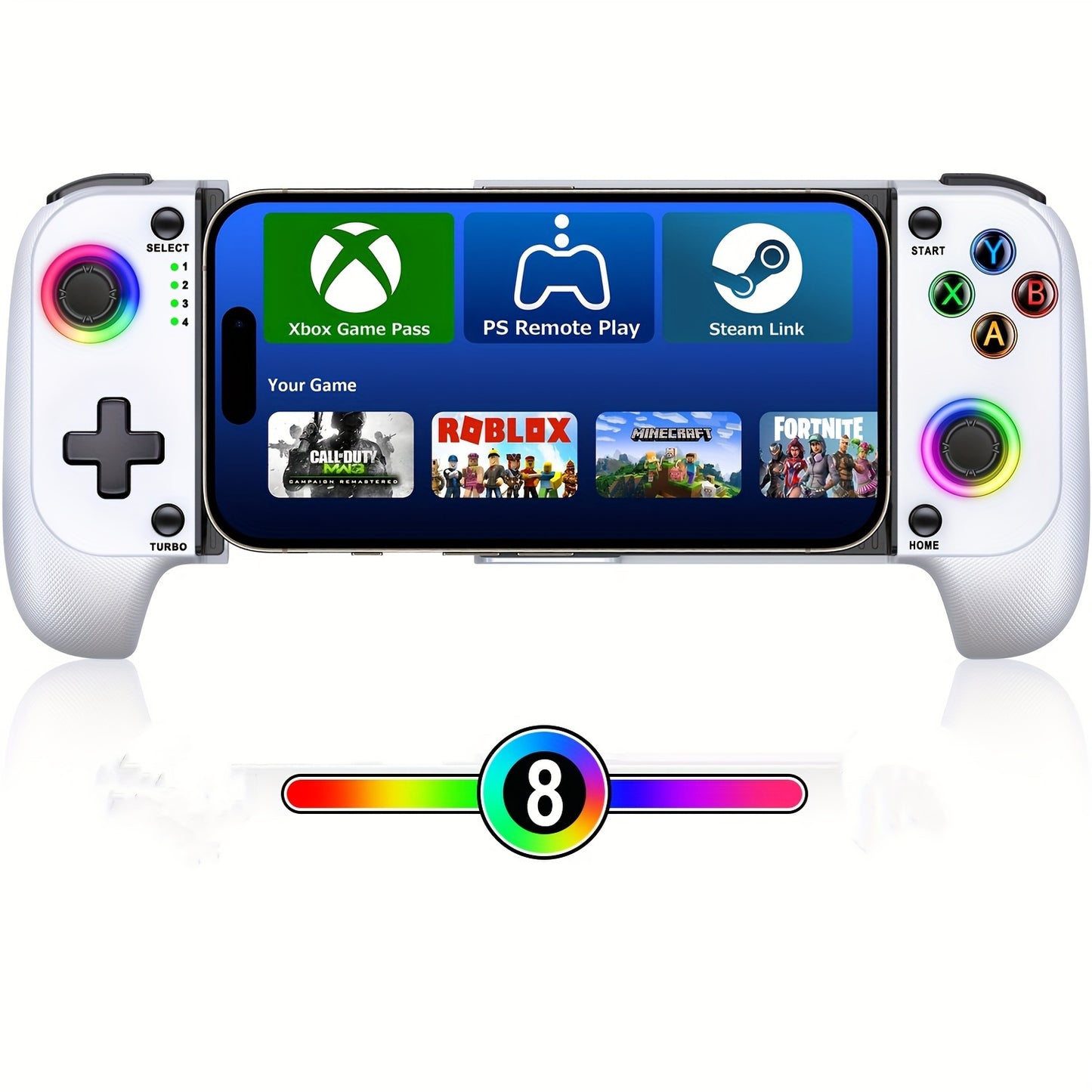 Controlador de juego móvil MC100 para iPhone/Android, compatible con funda de teléfono, mando basculante de efecto Hall para jugar a PS Remote Play, Xbox Cloud, Steam Link, GeForce Now, plataforma MFi Apple Arcade y