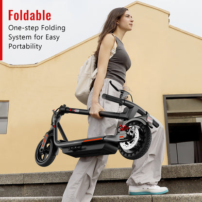 Patinete eléctrico plegable SISIGAD de 300 W con neumáticos sólidos de 8,5", patinete eléctrico con alcance de 15 millas, velocidad de 15 MPH, patinete eléctrico plegable para desplazamientos diarios para adultos