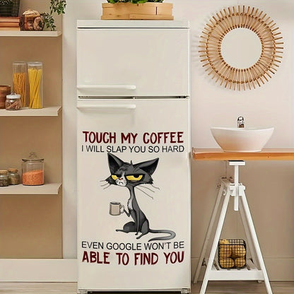 4 piezas de diseño de café con bebida de gato, pegatinas para tazas UV DTF, paquete de pegatinas impermeables para decorar tazas, vasos, botellas, útiles escolares, etc., manualidades, suministros de arte DIY