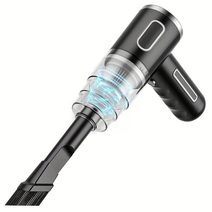 Aspirador portátil para coche de 120W, aspirador automotriz de mano recargable para coche, aspirador inalámbrico con succión ciclónica