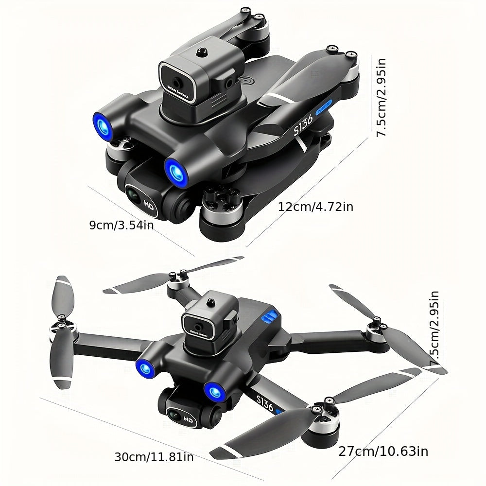 Drone GPS con cámara 4K para adultos principiantes, tiempo de vuelo ultralargo, flujo óptico, transmisión 5G, cuadricóptero FPV RC plegable con motores sin escobillas, sin evitar obstáculos, GPS con retorno automático a casa, Sígueme inteligente