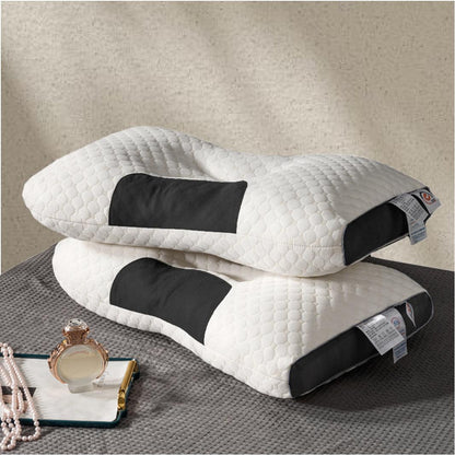 Almohada ortopédica cervical definitiva - Soporte ergonómico para el cuello para un sueño profundo - Apto para personas que duermen de lado y boca arriba - Disfrute de relajantes masajes en el hogar - Núcleo de almohada duradero y lavable a máquina,