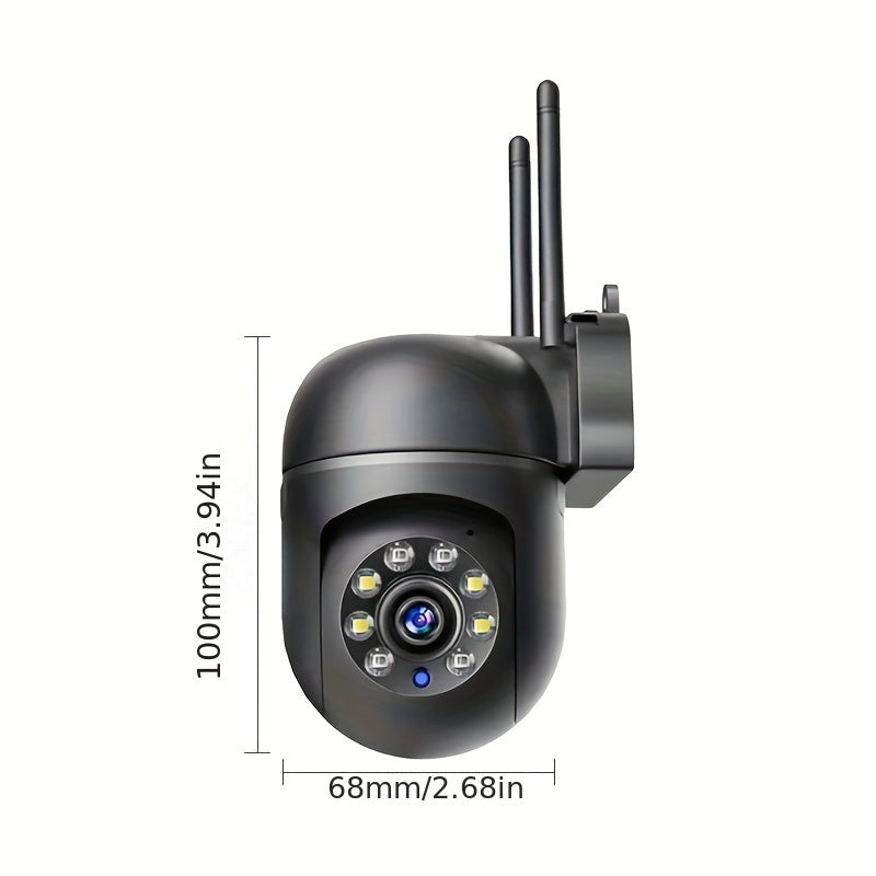 Cámara de vigilancia ProView 355° HD Wi-Fi - Visión nocturna de largo alcance, detección móvil AI, audio bidireccional, visión nocturna en color, sistema de seguridad para el hogar con intercomunicador con conectividad 2.4G - Diseño resistente a la i