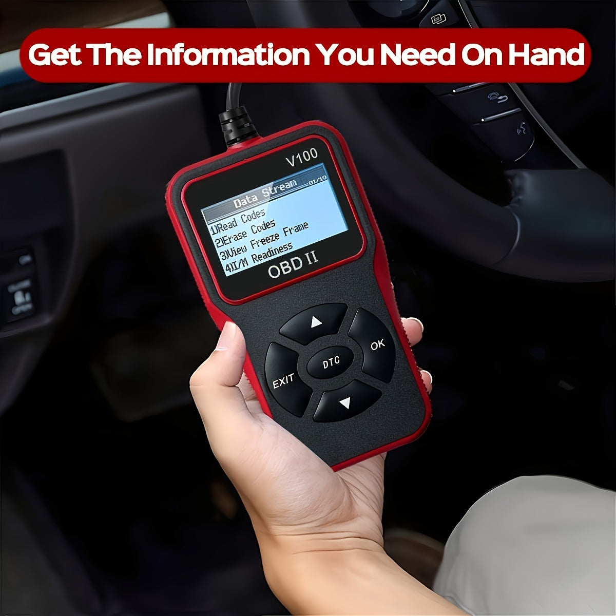 Escáner de diagnóstico OBD2 automotriz Lector de código Lector de código de falla del motor El escáner puede diagnosticar la herramienta de escaneo para todos los automóviles con protocolo OBD II desde 1996, preparación I/M, prueba de batería, lectura