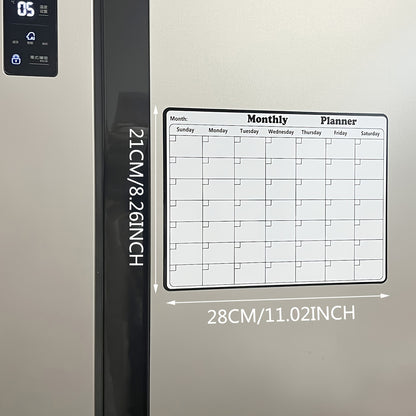 1pc, Calendario magnético del refrigerador del borrado en seco, Calendario magnético de la pizarra blanca para el refrigerador, Calendario magnético, Planificador mensual para los planificadores del refrigerador, Accesorios del refrigerador