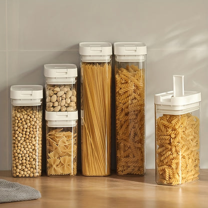 Recipiente con tapas para almacenar alimentos, caja de conservación sellada a prueba de humedad, para cereales, arroz, pasta, nueces y granos de café.