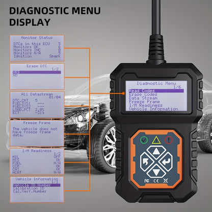 Lector de códigos de coche, escáner de códigos OBD2 para coche, lector de códigos de avería de luz de verificación del motor, escáner EOBD, protocolos CAN, herramienta de diagnóstico para coches OBDII de 12 V desde 1996