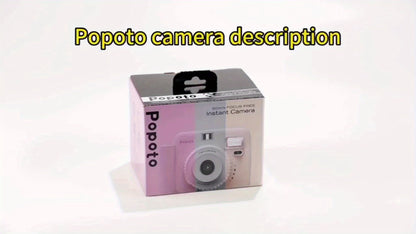 Nueva mini cámara instantánea Popoto adecuada para Fujifilm Instax Mini Twin Pack Film (pilas AA * 2 no incluidas) Fiesta/Regalo/Al aire libre/Novia/Vida