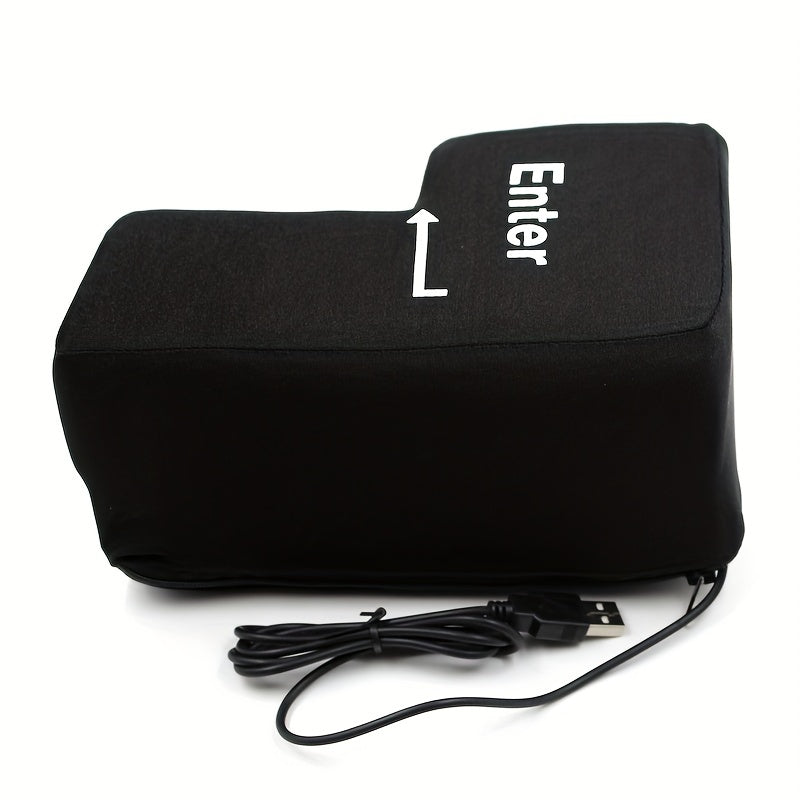 Tecla Enter Grande, Tecla Enter Súper Grande para Computadora, Tecla Enter USB, Almohada para Descarga de Estrés para Adultos, Almohada para Siesta, Almohada para Descompresión