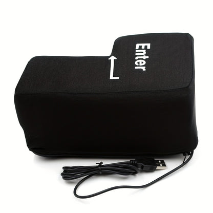 Tecla Enter Grande, Tecla Enter Súper Grande para Computadora, Tecla Enter USB, Almohada para Descarga de Estrés para Adultos, Almohada para Siesta, Almohada para Descompresión