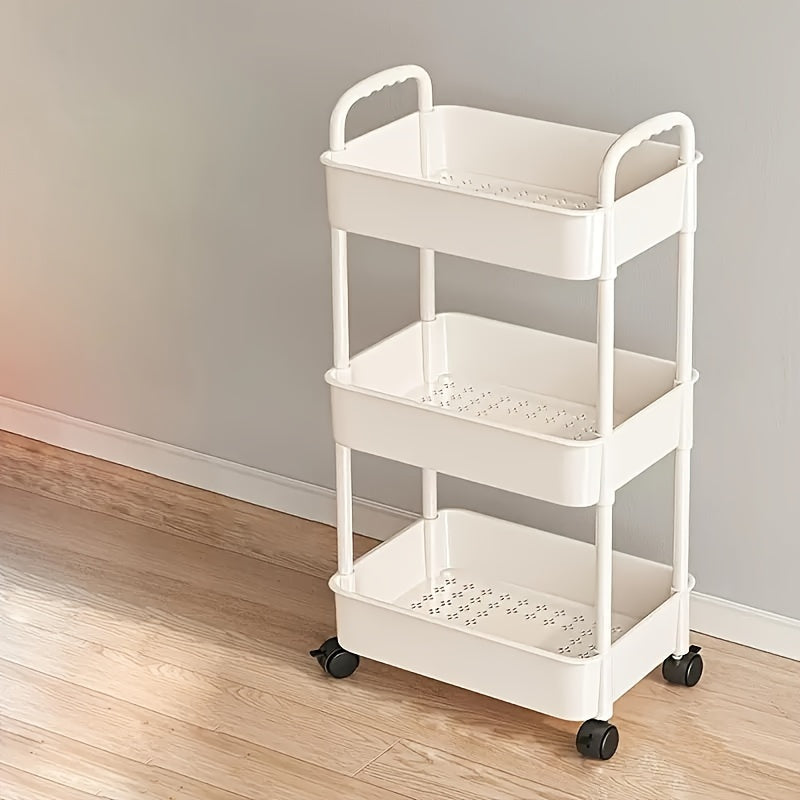 Estante de almacenamiento para carrito pequeño, estante de almacenamiento para dormitorio, estante de almacenamiento móvil para cocina doméstica, estante organizador de múltiples capas