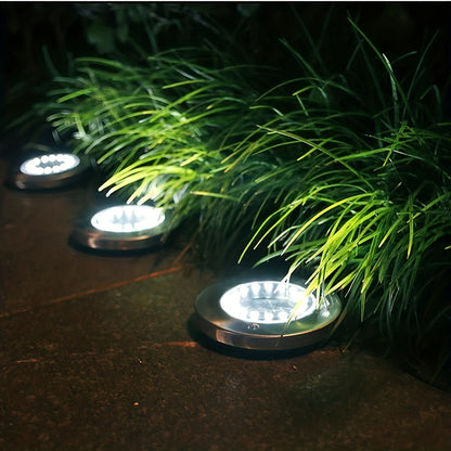 Luces solares LED para suelo, luces de paisaje impermeables para exteriores, luces de discoteca solares, luces de camino impermeables para jardín, iluminación de césped, lámpara de pie de energía solar, luces solares de suelo para camino