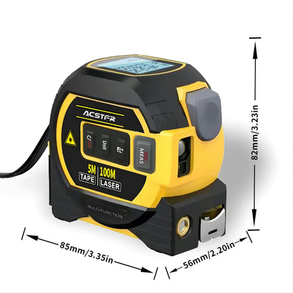 Cinta métrica láser 3 en 1, cinta métrica Digital, telémetro láser de alta precisión, cinta métrica de acero, 1 ud.