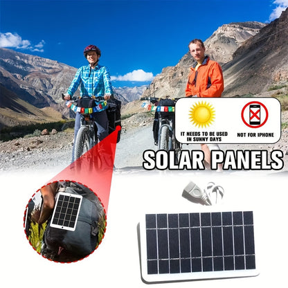 Cargador compacto de panel solar de 2 W: compatible con USB y fuente de alimentación estable para teléfonos inteligentes y bancos de energía, ideal para aventuras al aire libre y uso doméstico