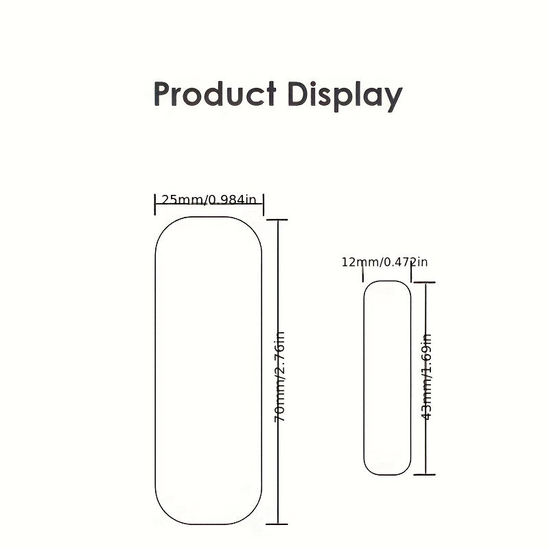 IHSNEO Tuya WiFi Sensor de ventana de puerta hogar inteligente inalámbrico Detector de puerta abierta/cerrada Control de vida inteligente a través de Alexa Google Home