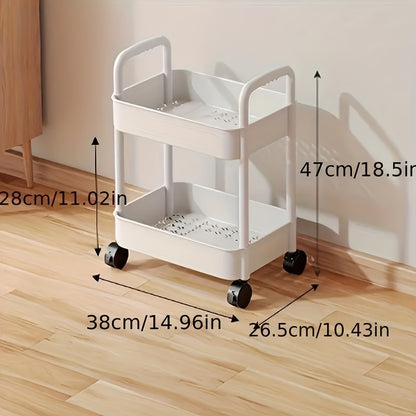 Estante de almacenamiento para carrito pequeño, estante de almacenamiento para dormitorio, estante de almacenamiento móvil para cocina del hogar, estante organizador de múltiples capas