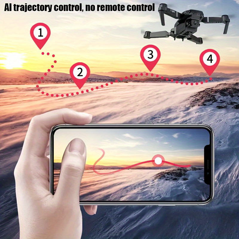 Drone con cámara dual, 2024 Drone plegable más nuevo con control de aplicación, FPV Live Video RC Quadcopter con cámara 4K para adultos principiantes niños +2 baterías