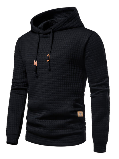 Sudadera con capucha sálida con estampado de gofres, sudaderas con capucha geniales para hombres, sudadera con capucha informal para hombres, ropa de calle para primavera y otoño, como regalos