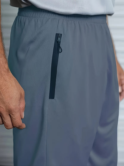 Pantalones cortos activos con bolsillos y cremallera para hombre, pantalones cortos deportivos elásticos elegantes de secado rápido, cómodos y transpirables, para baloncesto y Fitness, 5 uds.