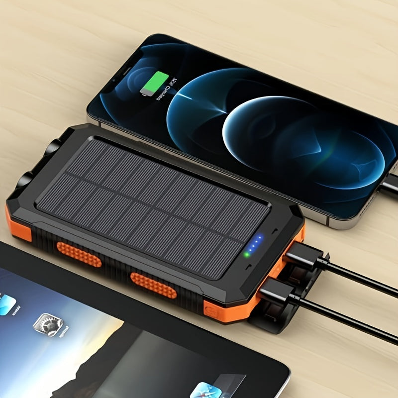 Banco portátil de la energía solar 10000mAh, banco dual del poder del puerto de salida USB de 1 pedazo con la luz del LED