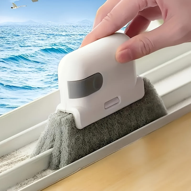 3 cepillos universales de limpieza para rieles de puertas y ventanas, limpia fácilmente 4 pequeñas grietas y marcos de puertas para un hogar impecable, suministros de limpieza, herramientas de limpieza, suministros de regreso a la escuela