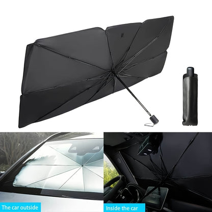 Proteja su automóvil del sol con este parasol portátil y plegable para parabrisas de automóvil