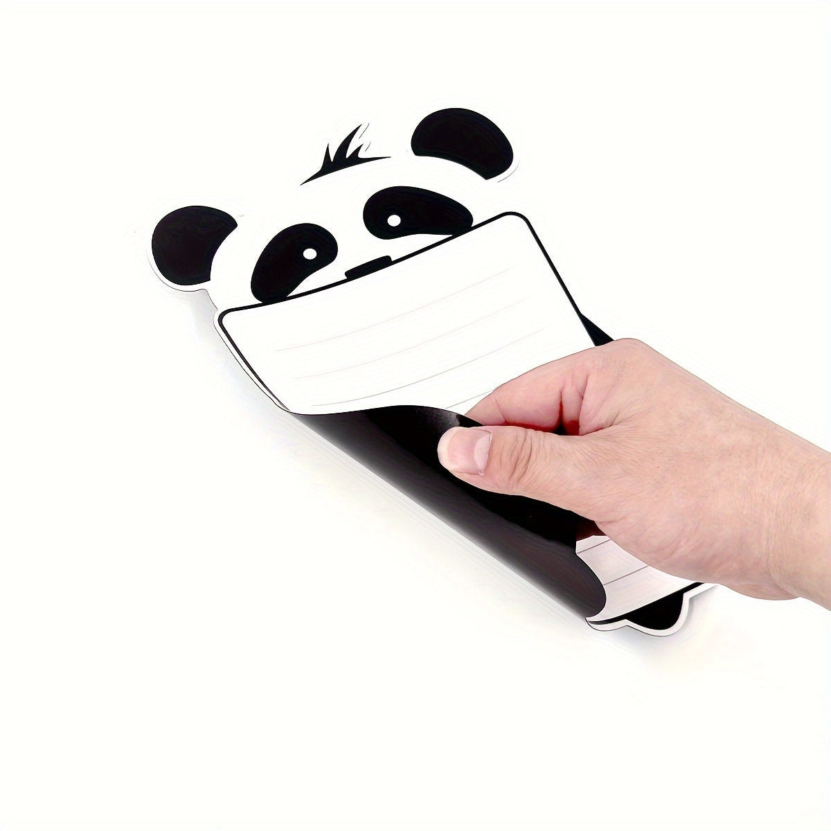 Pizarra de Mensajes Blanca Magnética de Panda para Refrigerador, Tablero de Memoria para Refrigerador Reutilizable y Sin Rastros.